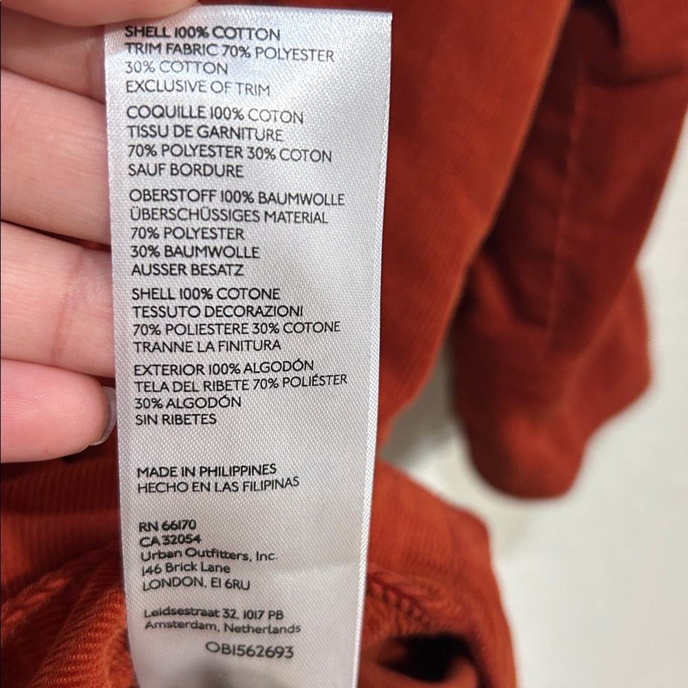 ANTROPOLOGIE PILCRO CORDUROY DUSTER BUTTON FRONT SHACKET WOMENS Sz SMALL NEW - Picture 13 of 15